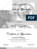 Certificate of Appreciation: Marvin A. Lopez