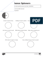 Chance Spinners Activity Sheet English Australian PDF