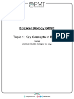 Detailed Notes - Topic 1 Key Concepts in Biology - Edexcel Biology GCSE