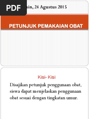 3 Petunjuk Pemakaian Obat Pdf