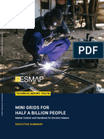 Mini Grids For Half A Billion People Market Outlook and Handbook For Decision Makers Executive Summary