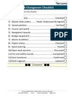 Bridge Watch Changeover Checklist Ver 1