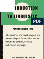Introduction To Linguistic