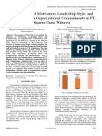 The Influence of Motivation, Leadership Style, and Compensation On Organizational Commitments at PT. Dharma Guna Wibawa