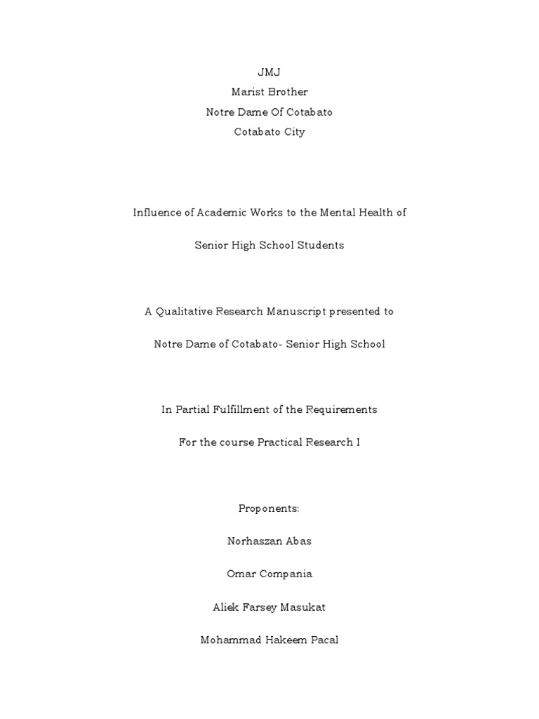 Academic Workload's Impact on Mental Health | PDF | Stress (Biology ...