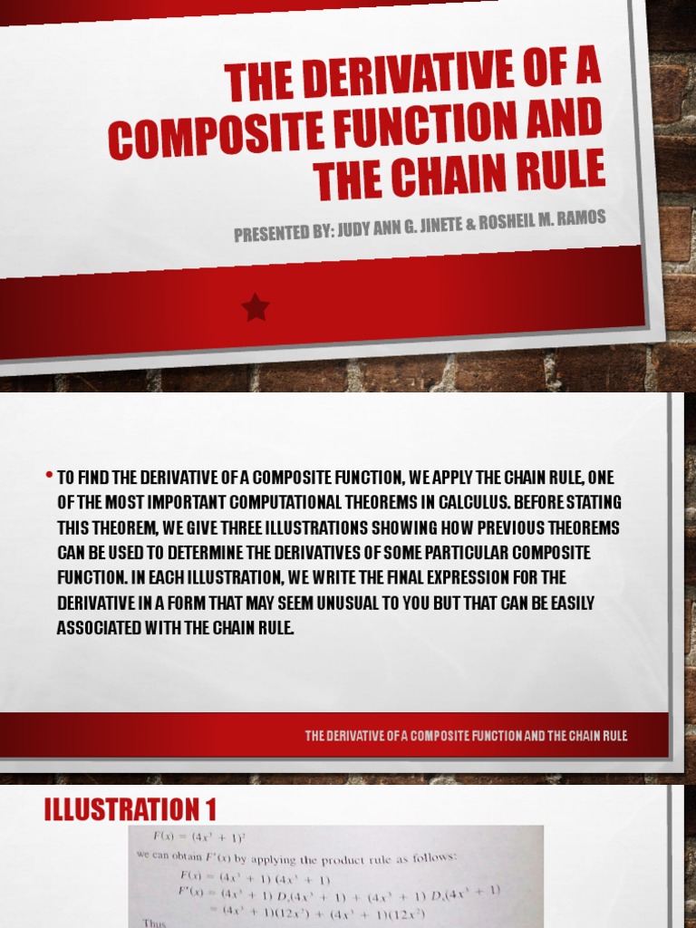 Chain Rule in Composite Functions | PDF