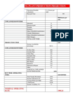 Alpha Crushing Plant Production Projection