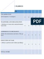 Criteria Rubrics