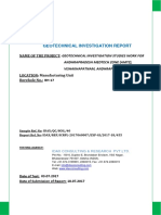 Geotechnical Investigation Report: Name of The Project: Geotechnical Investigation Studies Work For