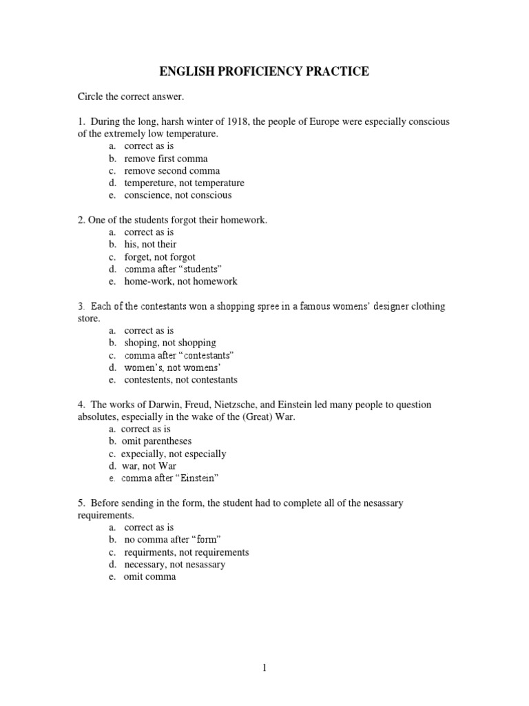 EPE Exam Sample | PDF | Comma | Great Expectations