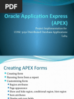 Oracle Application Express (APEX) : Project Implementation For COSC 5050 Distributed Database Applications Lab4