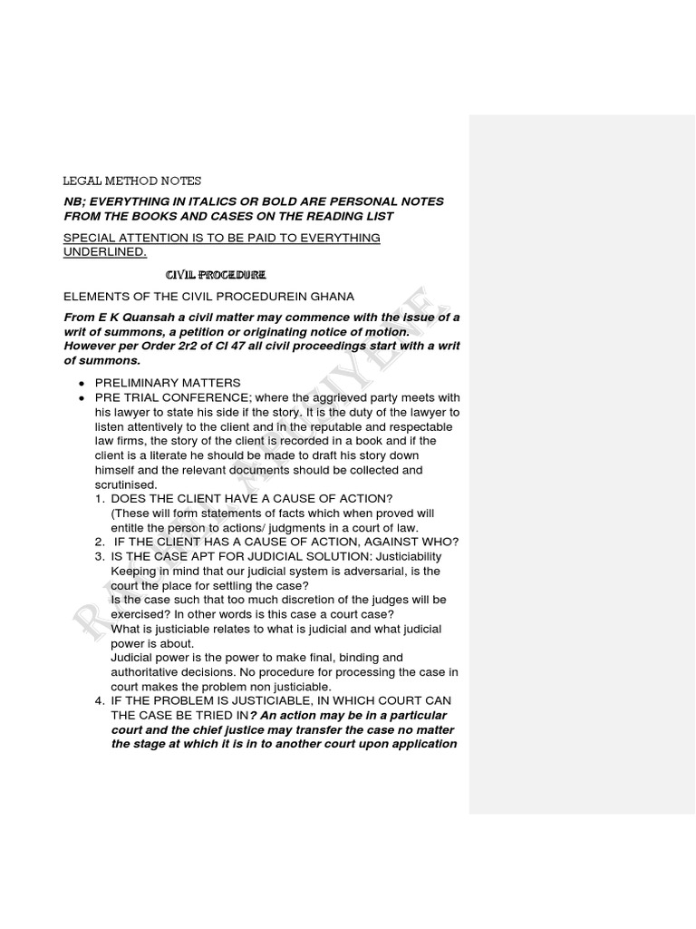 Legal Method Notes | PDF | Precedent | Statutory Interpretation