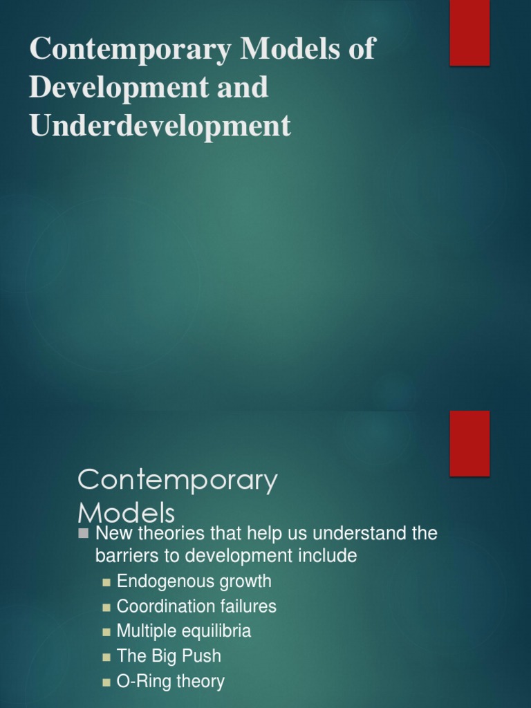 Contemporary Development Models Explained | PDF | Economic Growth ...