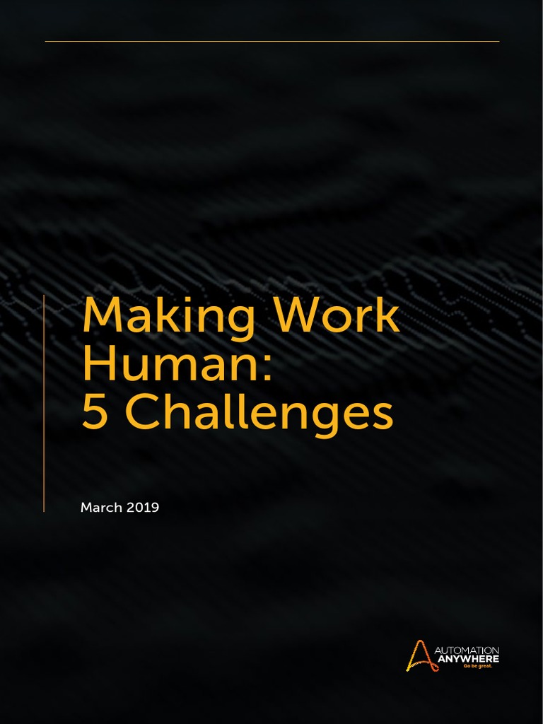 Automation Anywhere Booklet Fivechallenges Pdf Artificial