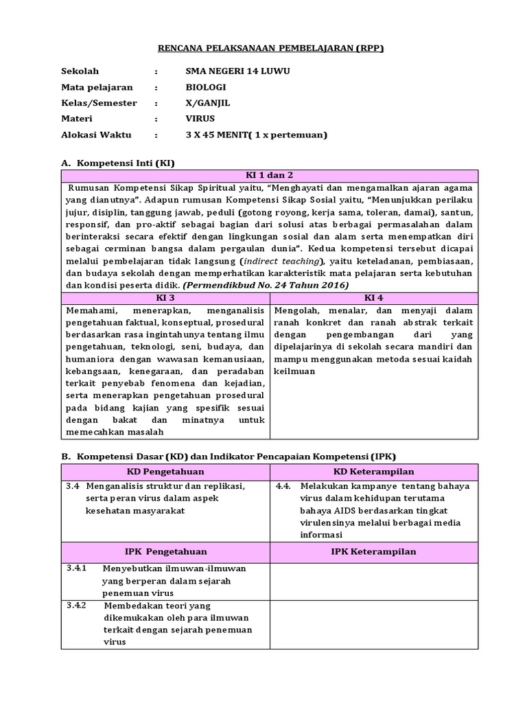 RPP 3.4 (Virus) | PDF