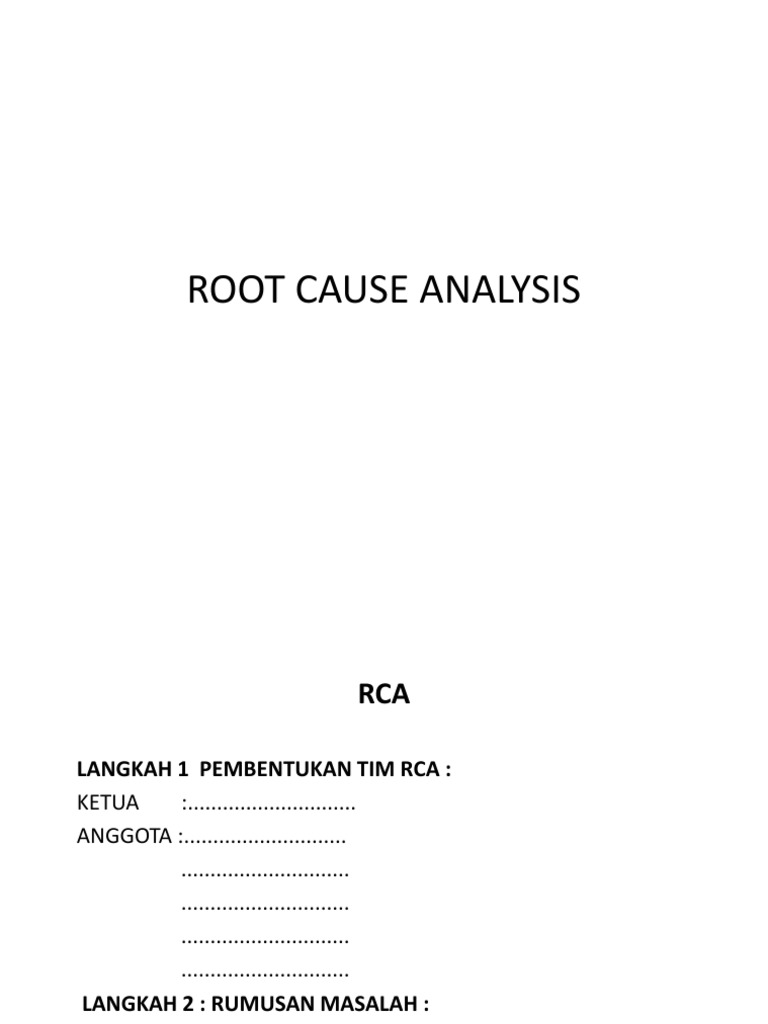 Analisis Akar Masalah Kesalahan Operasi | PDF