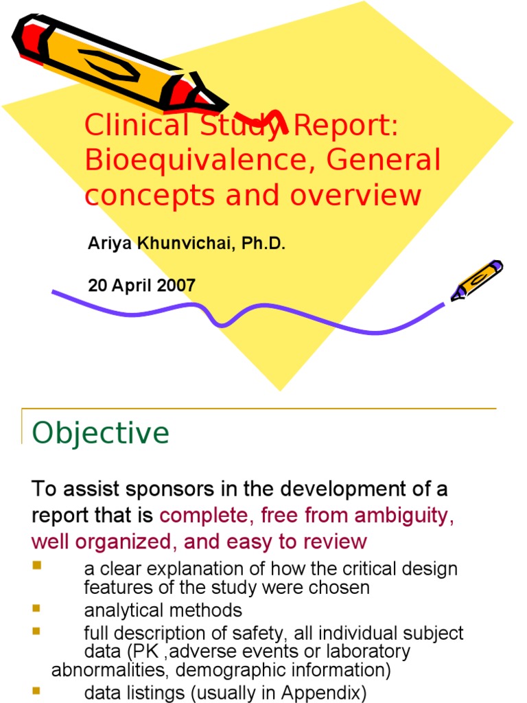 Bioequivalence Study Report Overview | PDF | Pharmacokinetics ...
