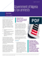 Federal Government of Nigeria Launches Tax Amnesty: Newsletter