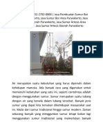 (PRAKTIS) +62 852-2792-0000 - Jasa Pembuatan Sumur Bor Daerah Purwokerto