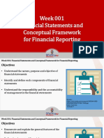 Week 001 Financial Statements and Conceptual Framework For Financial Reporting
