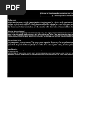 Bloodborne Lore And Retranslation Guide Pdf