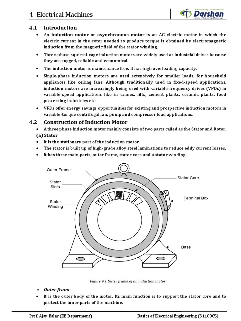 Induction Motors: Construction & Principles | PDF | Electric Motor ...