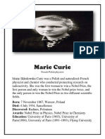 Marie Curie: French-Polish Physicist