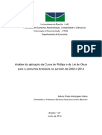 Análise Da Aplicação Da Curva de Phillips e Da Lei de Okun para A Economia Brasileira No Período de 2002 A 2014 PDF