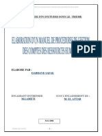 Elaboration D'un Manuel de Procédures de Gestion Des Comptes Des Ressources Humaines PDF