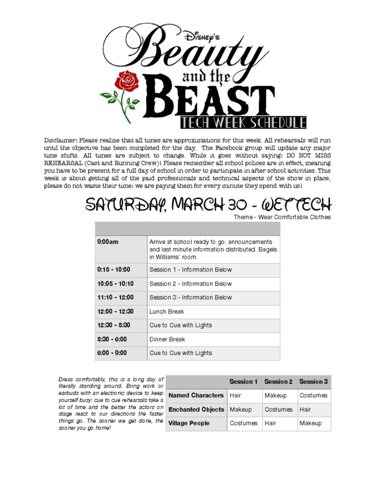 Tech Week Schedule PDF