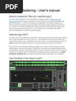 Caustic Mastering - User's Manual: What Is Mastering? Why Do I Need This App?