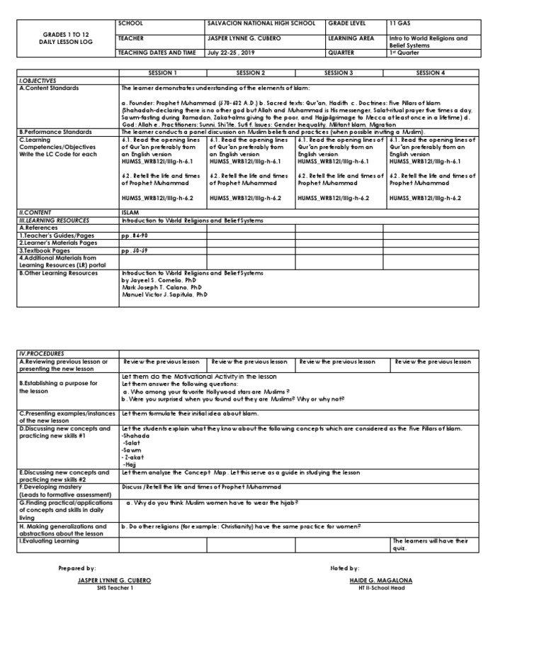 Intro To World Religion Week 5 Pdf Quran Islam