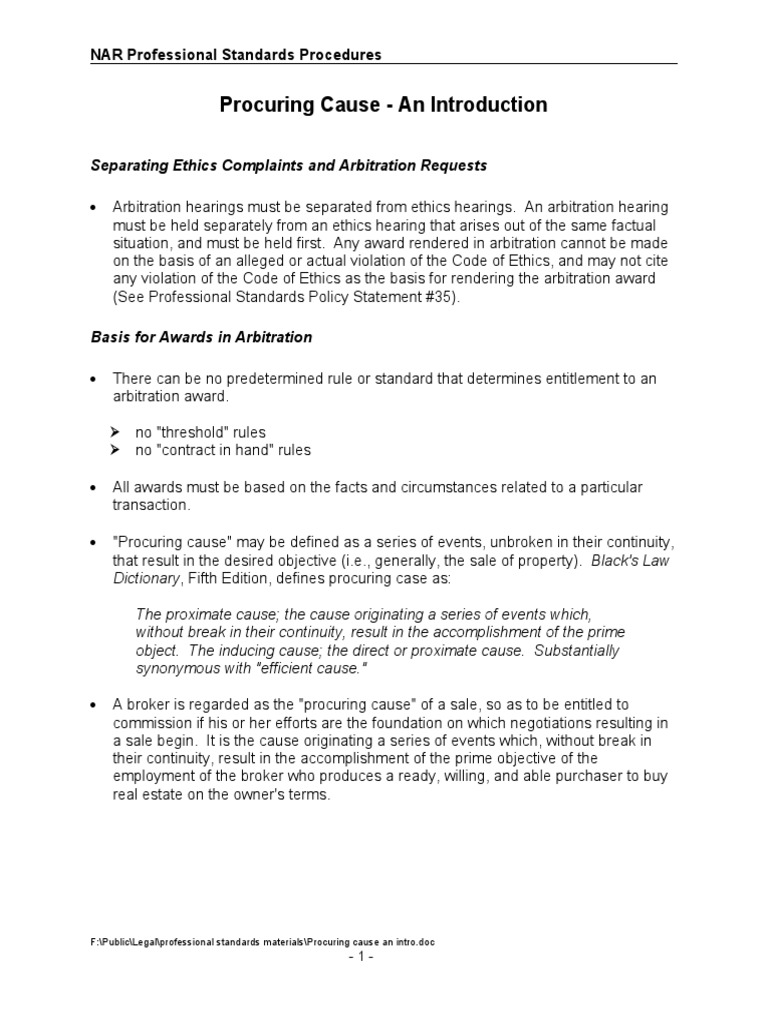 Procuring cause an introduction pdf real estate broker broker
