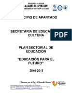 Plan Sectorial de Educación 2016-2019