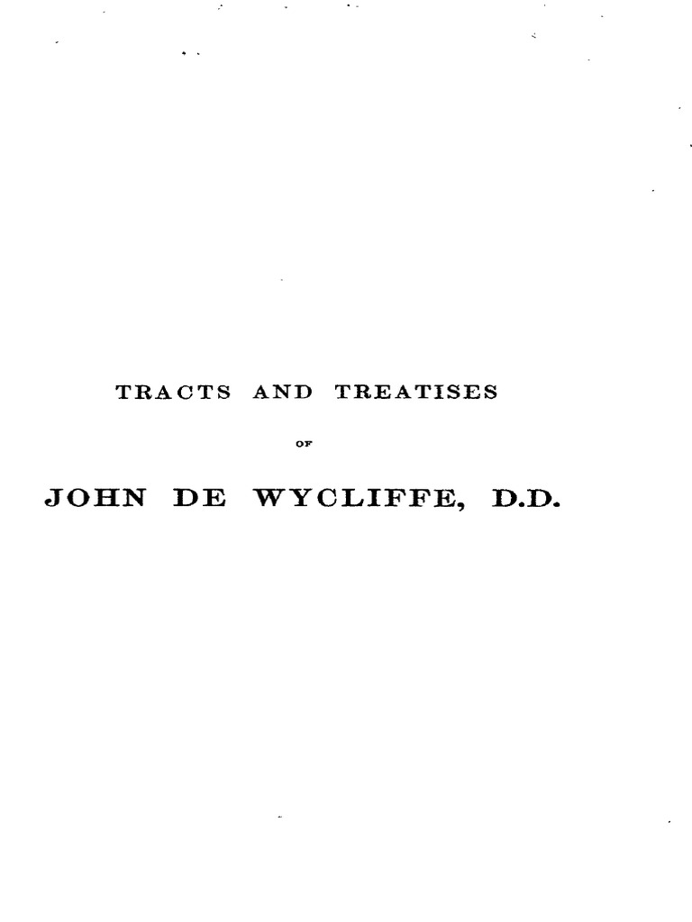 John Wycliffe PDF Canon Law Eucharist