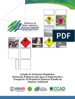 LISTADO DE SUSTANCIAS REGULADAS EN EL SALVADOR 