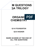 Exam Questions Aqa Trilogy Organic Chemistry: Q1-6 Foundaton Q3-9 Higher