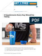 5 Supplements Every Guy Should Be Taking