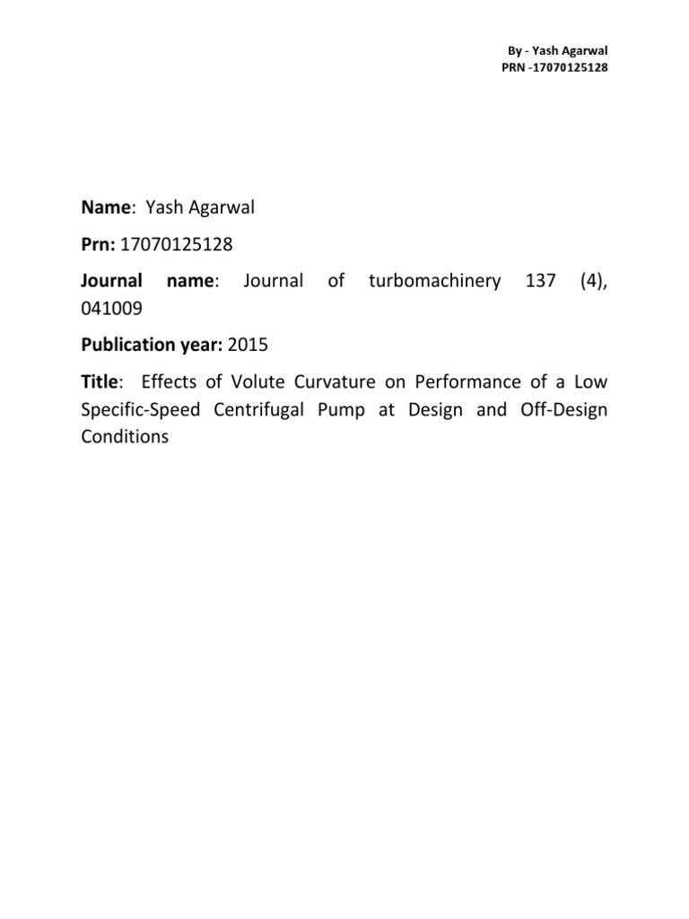 Research Paper On Turbomachinery | PDF | Computational Fluid Dynamics ...