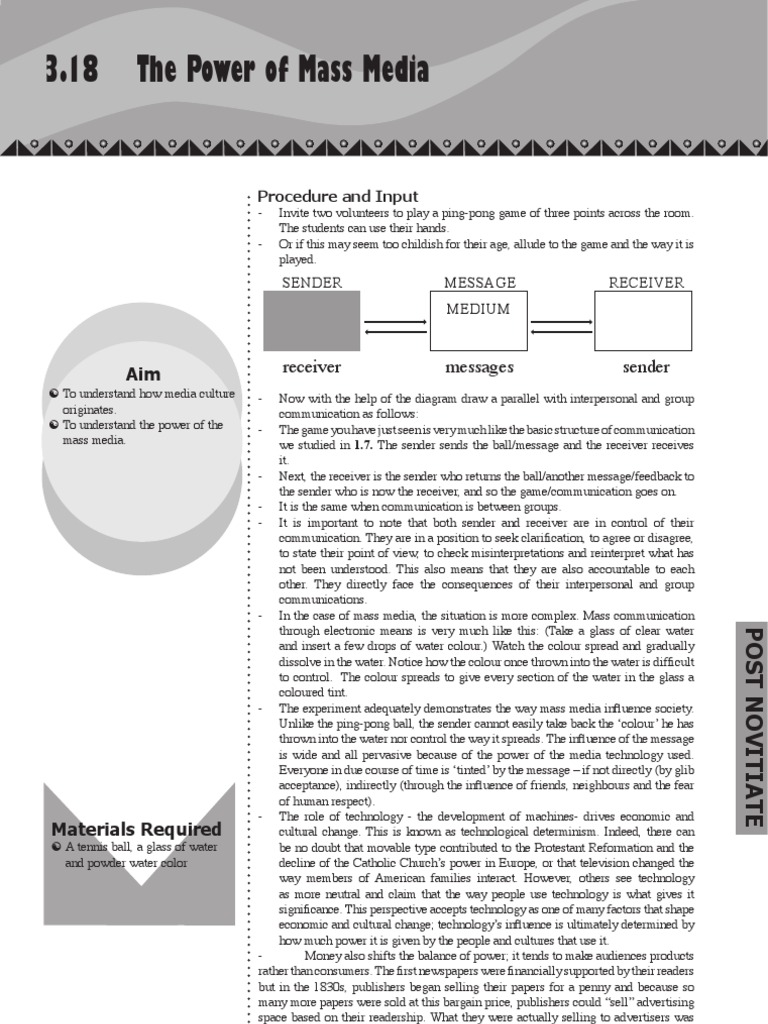 The Influence of Mass Media on Society | PDF | Technological ...