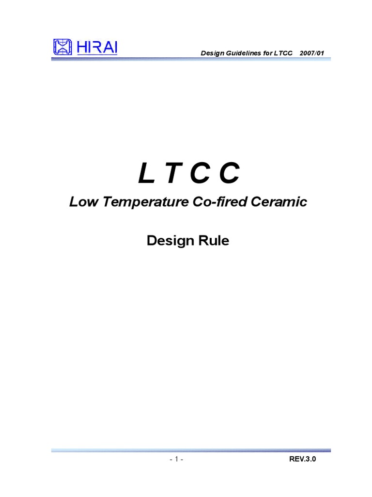 LTCC Design Guidelines by Hirai Seimitsu | PDF | Materials Science ...