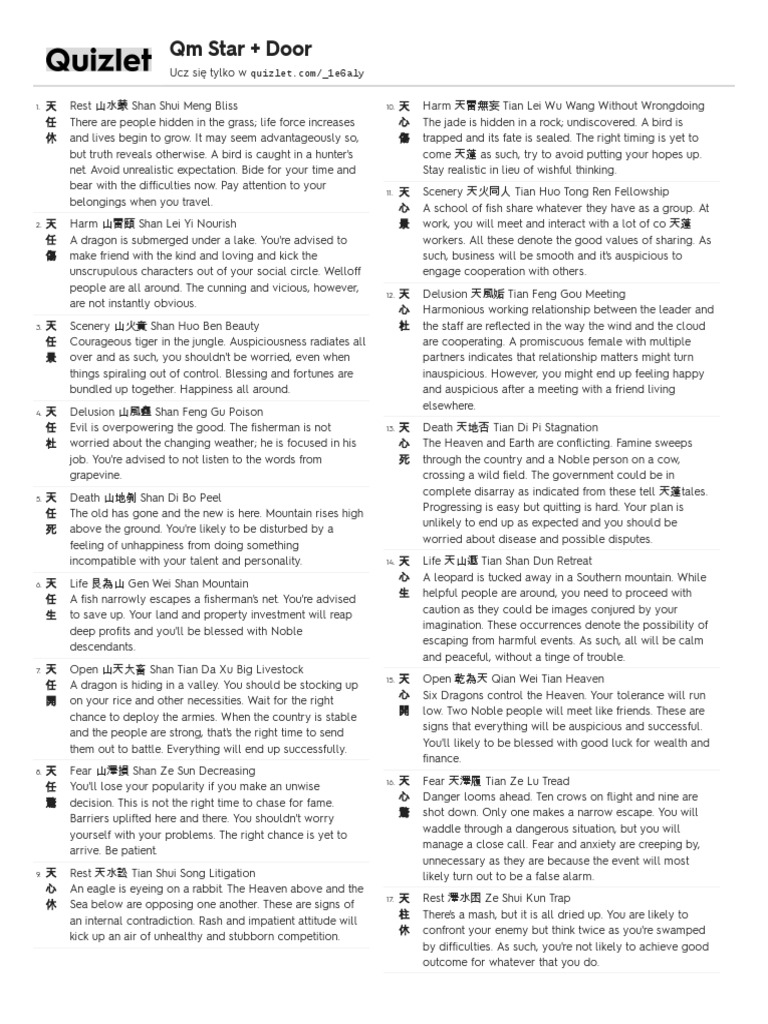 QM Star + Door PDF Yin And Yang