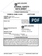 Material Safety Data Sheet: Chemical Name Class: Acetylene
