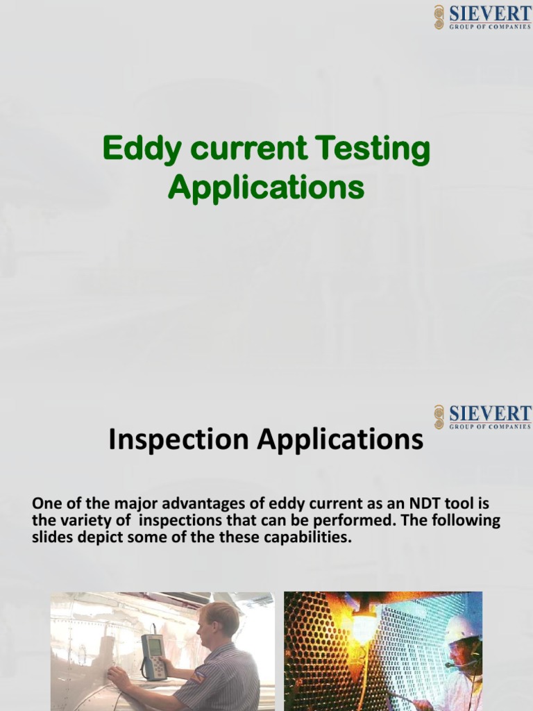 Eddy Current Testing Applications PDF Electrical Resistivity And