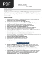 Curriculum Vitae: Profil Summary