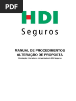 Manual Procedimentos Alteração de Proposta HDI