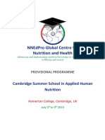 Summer School 2019 - Provisional Programme