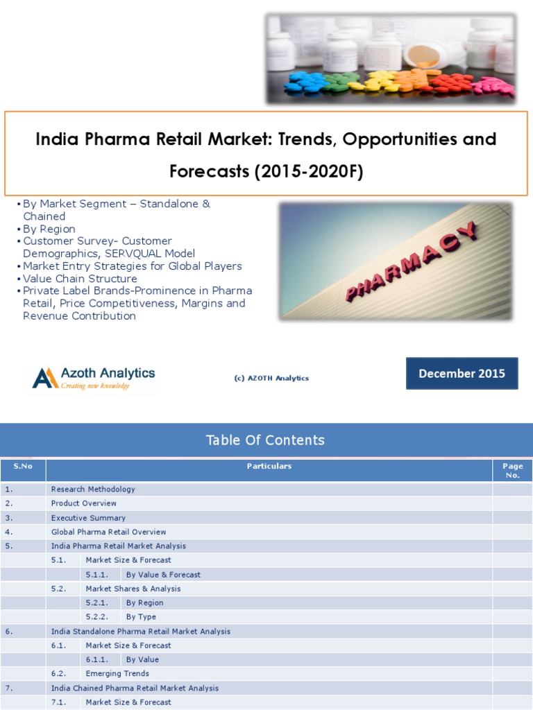 India Pharma Retail Market Insights 2020 | PDF | Analytics | Market ...