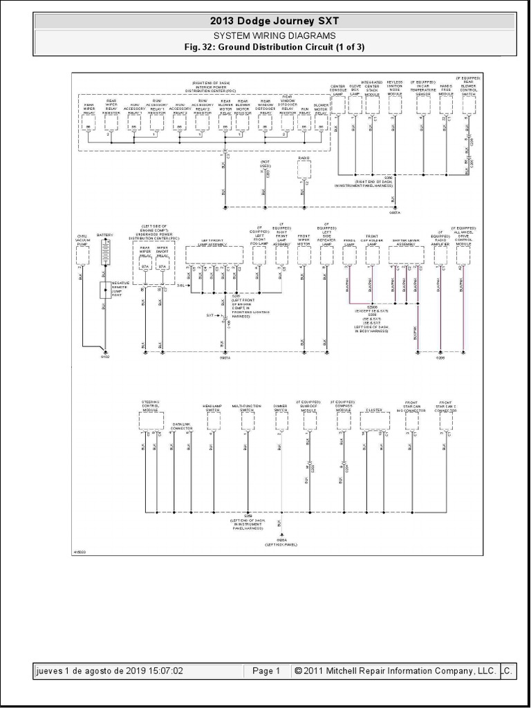 2013 Dodge Journey SXT 2013 Dodge Journey SXT System Wiring Diagrams