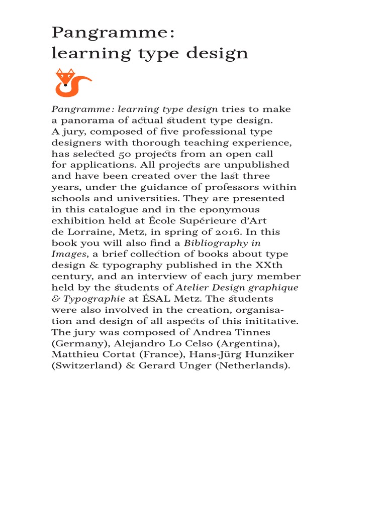 Pangramme Catalogue Design | PDF | Typography | Typefaces